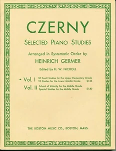 CZERNY Heinrich Germer HW Nicholl SELECTED PIANO STUDIES V. I Boston Music 1944 - Picture 1 of 1
