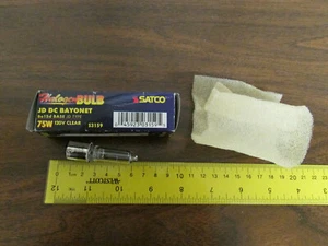 Satco 75W 120V JD DC Bayonet Ba15d Base Clear Bulb S3159 - Picture 1 of 2