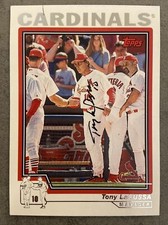 Tony LaRussa Signed 2004 Topps Autographed St. Louis Cardinals Baseball Card HOF