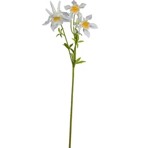 4er-Set Künstliche Akelei 67 cm Weiß Dekopflanzen für Haus und Büro - Bild 1 von 1