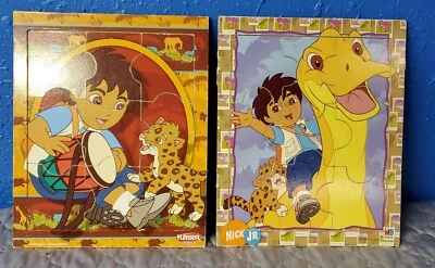 TB2 DORA THE EXPLORER  and DIEGO Milton Bradley Nick Jr. 2007 Puzzle Lot of 2  - Image 1 of 3