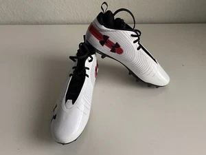 Botines de fútbol Under Armour UA rojos 3021059-059 para hombre talla 13 blanco rojo negro - Imagen 1 de 12
