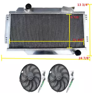 Aluminum Radiator+Fans For 1964-1978 Triumph Spitfire MARK III IV 1500 1.3L 1.5L - Bild 1 von 6