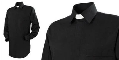 Camicia uomo a maniche lunghe clero, sacerdote, vicario colletto attaccato - Immagine 1 di 4