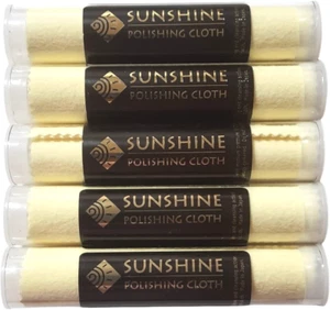 Sunshine Polishing Cloths Jewelry Cleaner in Tube Silver Brass Gold Copper - Picture 1 of 12