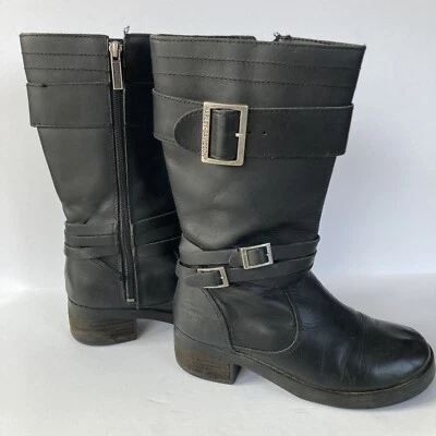Botas de montar Harley Davidson Emely 83594 de cuero negro a mitad de la pantorrilla para mujer talla 6 Foto 1 de 4