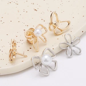 Charm Mini Butterfly Flower Collar Suit Shirt Pearl Neck Pin Brooch Gift Jewelry - Picture 1 of 41