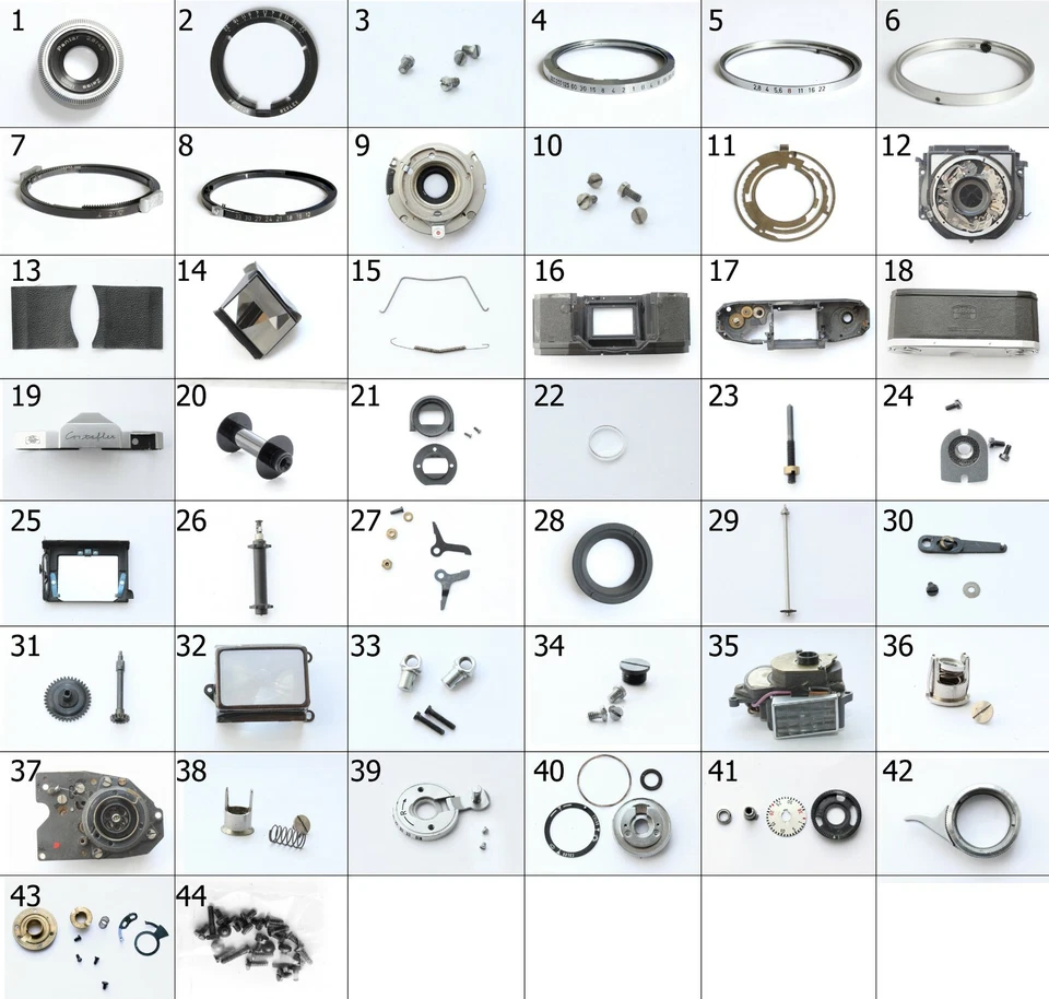 Zeiss Ikon Contaflex fotocamera Repair Part ring lever button lens mirror door Foto 1 de 1
