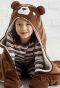 Next Childrens Fleece Hooded Throw/Blanket Bear Themed. BN - Picture 1 of 2
