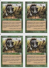 MTG: WARTHOG 6th Edition UNCOMMON; played, Excellent condition x4