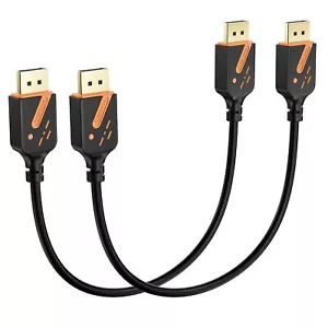 Short DisplayPort Cable 1 FT, 2-Pack DP to DP Cables, 4K Display Port Cable M... - Picture 1 of 7