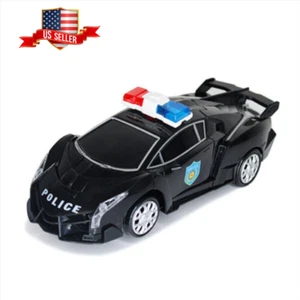 Kinder Spielzeug - 2 in 1 Transform Polizeiauto - Musical 360 Rotation Roboterauto Polizei - Bild 1 von 15