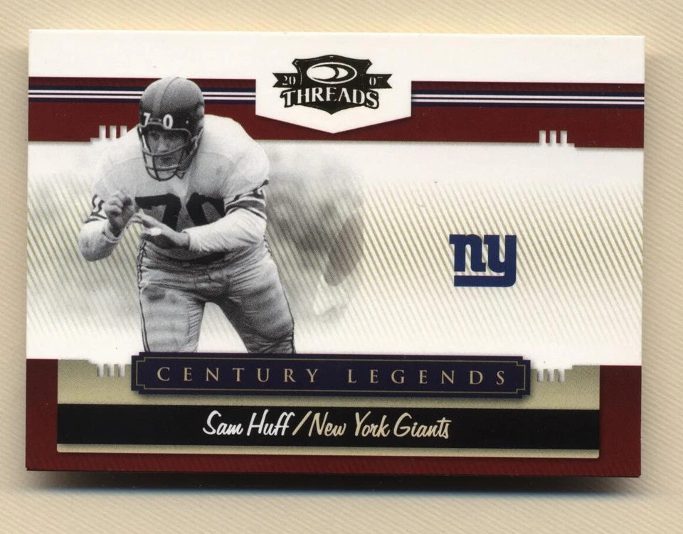 2007 Donruss Threads Football Century Legends insert Sam Huff (Giants) - Image 1 of 1