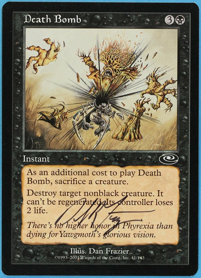 Death Bomb Planeshift NM Black Common Artist Signed CARD (s2470) ABUGames - Image 1 of 1