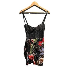 Katie May Man Whisperer Black Floral Corset Top Women's Dress Size Small - Picture 1 of 6