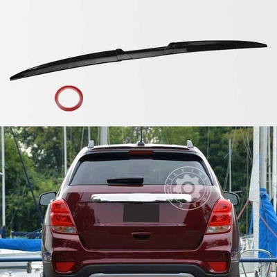 Carbon Fiber Look Rear Trunk Spoiler Wing Tail Lip  For Chevrolet Trax 2013-2022 Foto 1 de 4