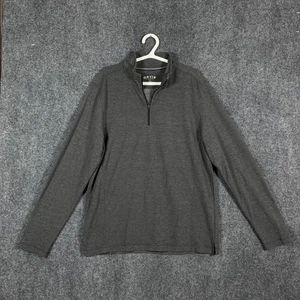 Orvis Sweater Mens Medium Gray Classic Collection Quarter Zip Pullover Stretch - Picture 1 of 14