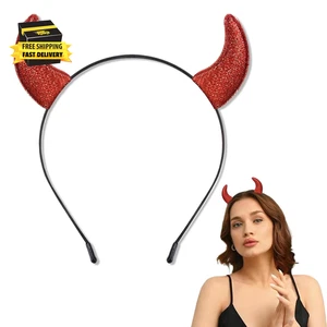 Diadema Cuernos Diablo Rojo Brillo Cuernos Accesorios de Disfraz Diademas Halloween f - Imagen 1 de 6