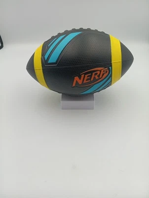 2017 Hasbro Nerf Sports Pro Grip Football - Black/ Yellow/ Blue T1886 - Image 1 of 4