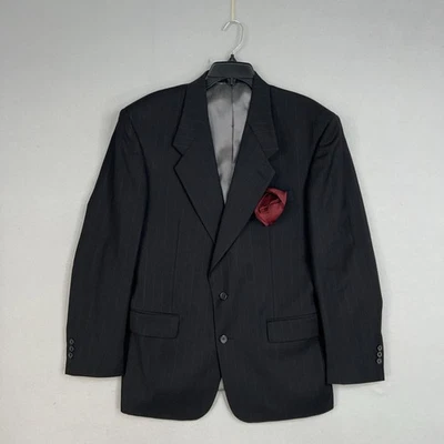 Vintage Givenchy Monsieur Jacket Mens 44 Pinstripe Wool Sport Coat Blazer USA - Image 1 of 4