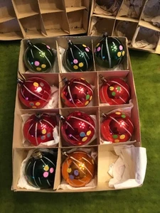 11 alte Glas Weihnachtskugeln bunte Christbaumschmuck  5,5 cm 25/177 - Bild 1 von 6