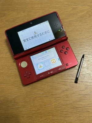 Nintendo 3DS Red Console CTR-001 Japan Tested Works Great - image 1 of 4