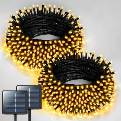 JMEXSUSS 2 Pack Solar Christmas Lights Outdoor, Total 400 LED 151FT Solar String - Image 1 of 4
