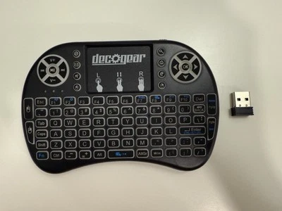 Small Wireless Backlit Keyboard Smart Remote w/ Touchpad Mouse 2.4GHz Deco Gear - Image 1 of 2