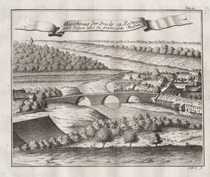 Roßwein Freiberger Mulde Mittelsachsen Sachsen Kupferstich 1735 - Bild 1 von 1