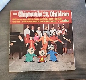 The Chipmunks Sing With Children 33 LP Record LTP-3405 Sunset David Seville - Imagen 1 de 5