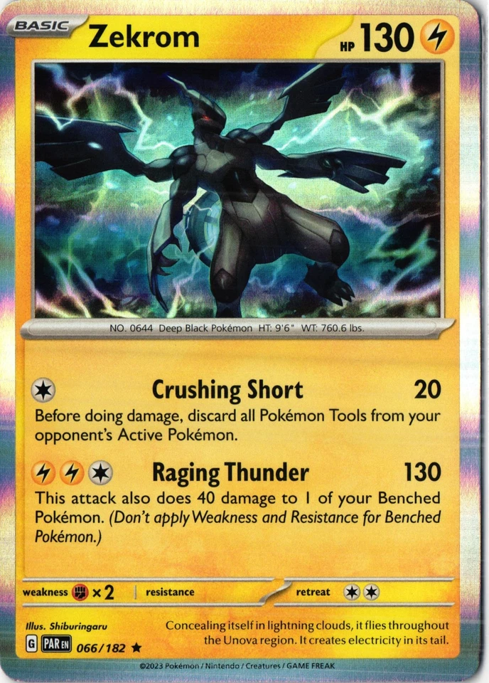 Zekrom Holo Rare SV04: Paradox Rift PAR EN 066/182 NM - Image 1 of 1