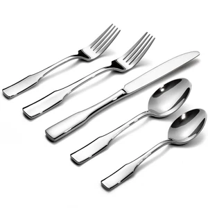 Kate 40-Piece Silverware Set,Service for 8,Stainless Steel Flatware Set,Mirro... - Foto 1 di 7