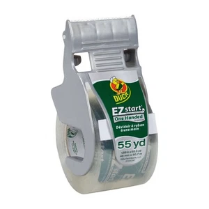 Nastro da imballaggio Duck Brand EZ Start: 1,88 pollici x 54,6 iarde. (Chiaro) +con dispenser - Foto 1 di 2