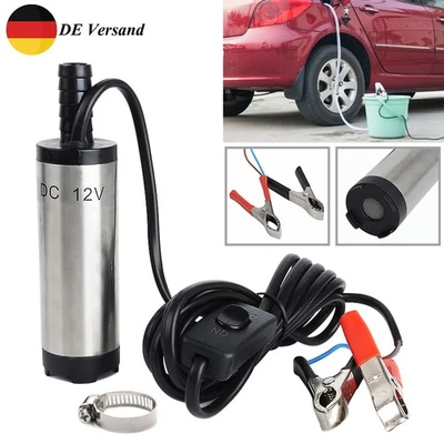 Pompa sommersa auto 12V 38mm acciaio inox gasolio pompa acqua trasferimento 12L/min - Immagine 1 di 4