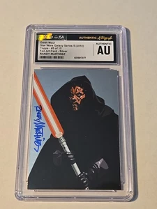 DARTH MAUL CGC AUTH 2010 STAR WARS GALAXY #5 FOIL ART SILVER RANDY MARTINEZ AUTO - Picture 1 of 5