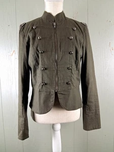 Vintage Tracy Evans Jacket Womens Large Army Green Steampunk Military Retro 90s - Picture 1 of 13