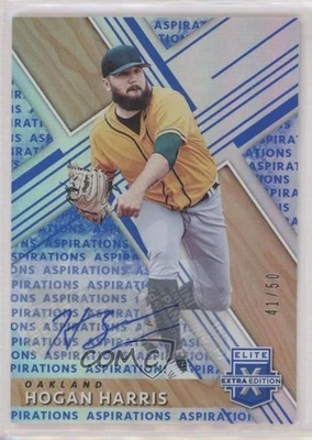 2019 Panini Elite Extra Edition Aspirations Blue /50 Hogan Harris #145 Auto - Image 1 of 2