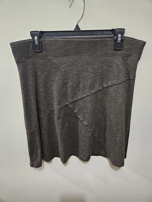 Horny Toad Brown Lyocell Organic Cotton Pull On Elastic Above Knee Skirt Medium - Image 1 of 4