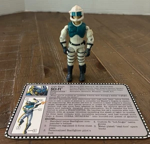 Figura de ciencia ficción GI Joe 1993 Star Brigade con casco y tarjeta de archivo - Imagen 1 de 14