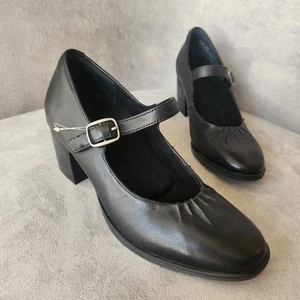 Aetrex Mary Jane décolleté 11 pelle nera Sara comfort retrò supporto arco nuovo $150 - Foto 1 di 17