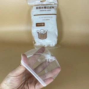 100 Stück Spüle Sieb Filter Netze Einweg Küche Abfluss Abdeckung Beutel Haarfilter - Bild 1 von 5