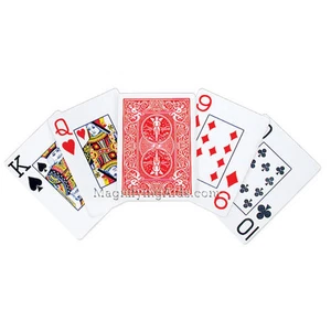 Tarjetas de juego jumbo de pinochle de baja visión para bicicleta - tarjetas de póquer de tamaño estándar rojas - Imagen 1 de 1