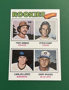 1977 Topps Tony Armas Steve Kemp Carlos Lopez Gary Woods #492 Rookie - NM