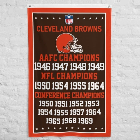 Premium Flag Cleveland Browns 3x5 ft Banner AAFC NFL Conference Champions Cover
