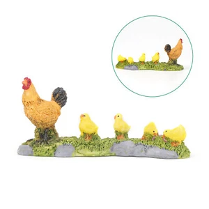 Animal Country Farm Garden Chicken Statue Decor Chick Ornament Figurines - Picture 1 of 6