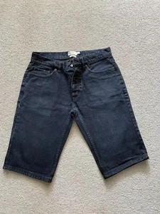 Men's Blue/Black Skinny Fit Denim Shorts - Waist 30" - Top Man - Picture 1 of 1
