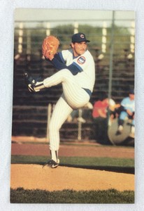 1986 Johnny Abrego, Iowa Cubs TCMA Stars of the Future Color Postcard
