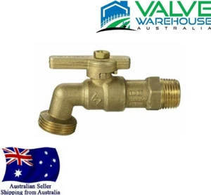 Brass Quarter Turn Tap MI - Watermark Approved - Sizes:15mm (1/2") & 20mm (3/4") - Picture 1 of 2