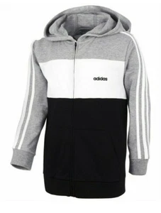 adidas Little Boys Cotton French Terry Colorblocked FZ Hoodie - NWT - MSRP$45.00 - Picture 1 of 4