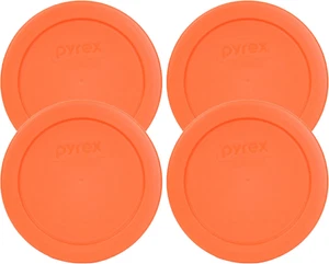 7200-PC round 2 Cup Orange Storage Lid for Glass Bowls - Original Genuine Lids - Picture 1 of 12